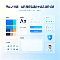 清新建站-网站UI设计：如何用视觉语言传递品牌信任感